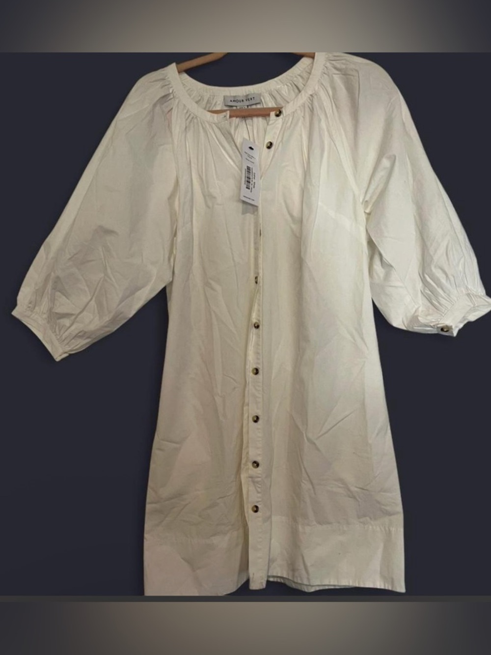 Cotton button-up dress